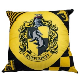 Almofada Fibra Veludo Lufa-Lufa Amarelo  Harry Potter  Conforto Fiel